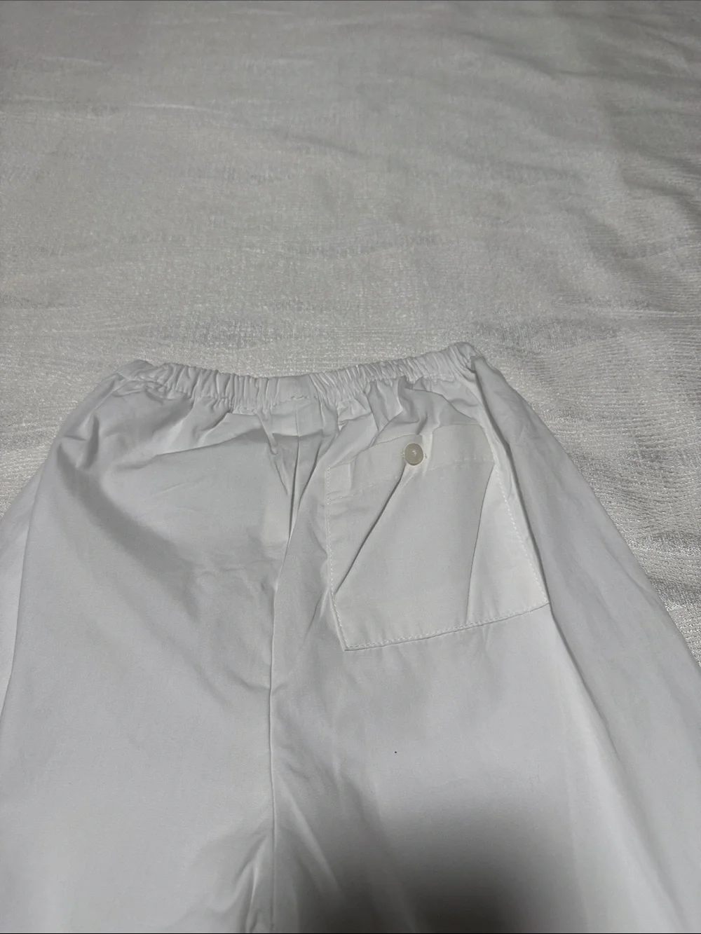 Edgehill Collection White Elastic Waist Pants with Green-Striped Polo for boys 5